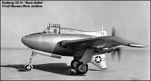 Representative view of Northrop XP-56 Black Bullet.