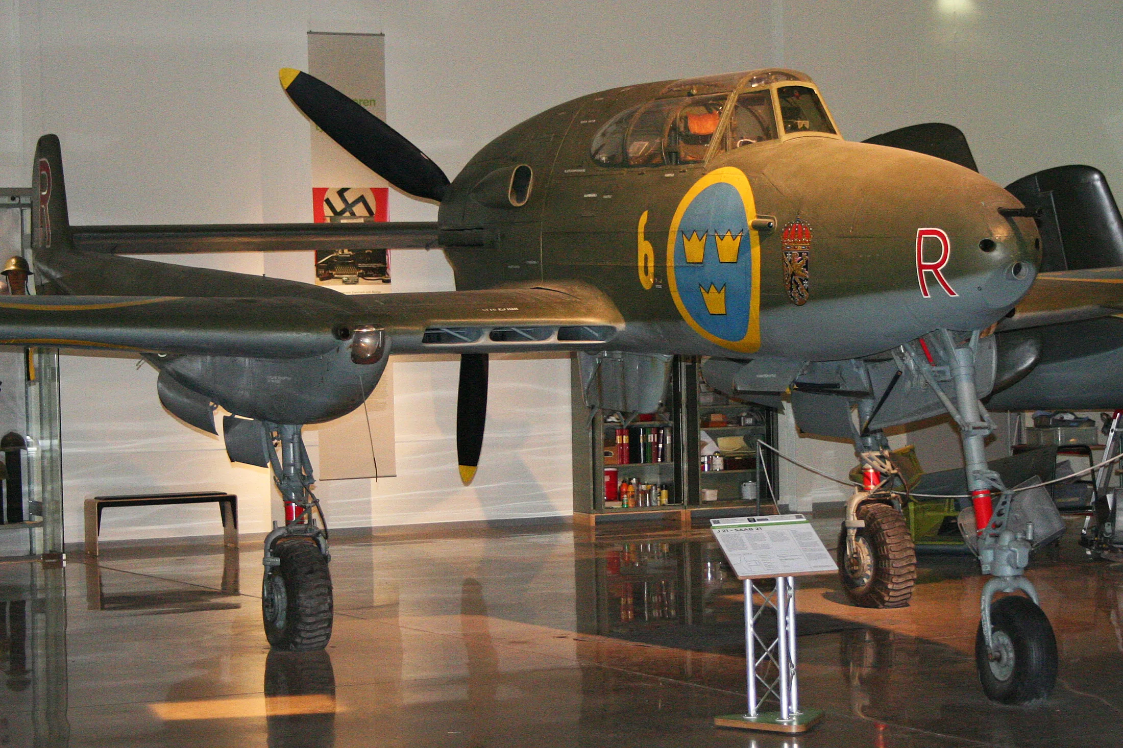 Representative view of Saab 21.