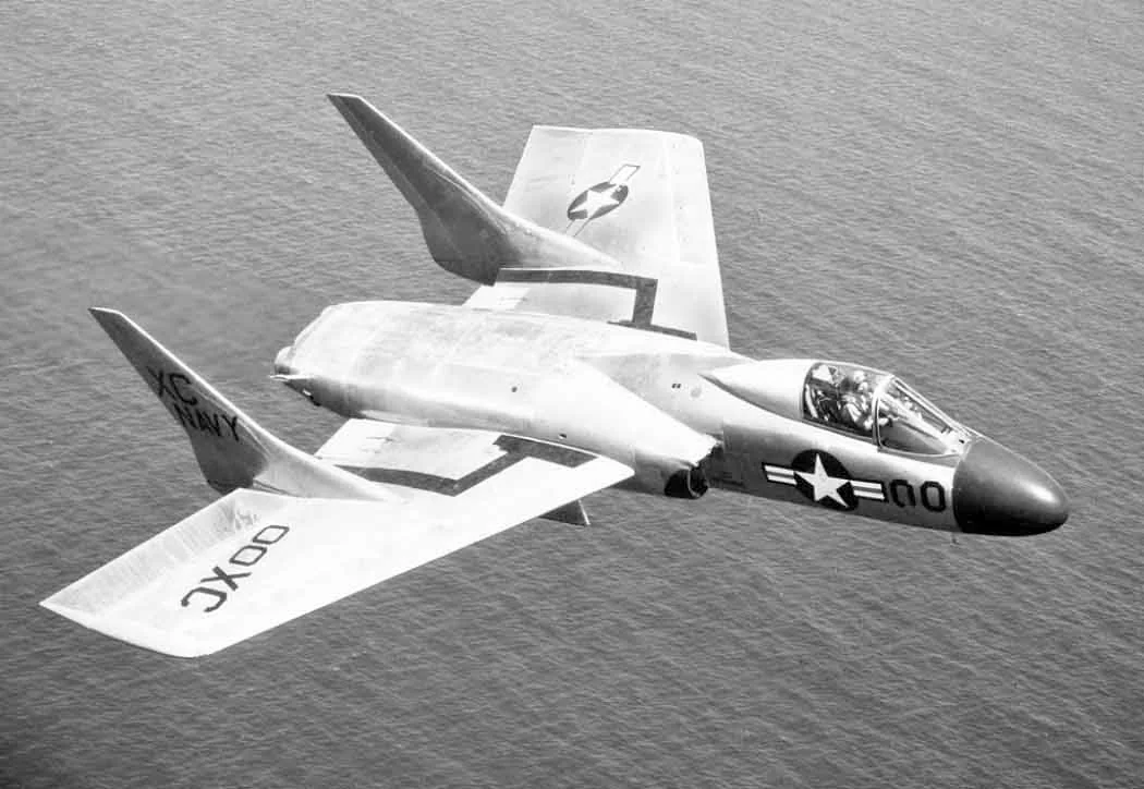 Representative view of Vought F7U Cutlass.